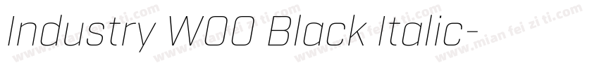 Industry W00 Black Italic字体转换